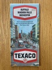 Texaco Map Buffalo Niagara Falls Rochester New York 1970 Gas Oil Advertising