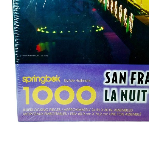 Vintage 1999 Springbok San Francisco Bay Night Lights 1000pc Jigsaw Puzzle 24x30 - Picture 3 of 6