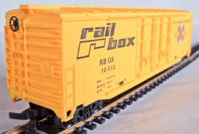 Vintage HO CTC/AHM: RAIL BOX 50' Double Door Box Car RBOX 10010, Excellent C7