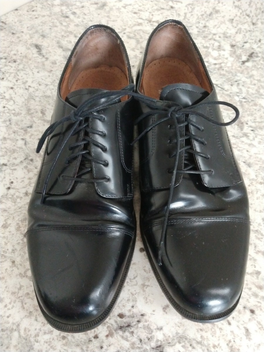 Mens Bostonian Genuine Leather Oxford Dress Shoes 9.5 M Black s-l400.jpg main image 3