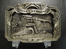 Massey Ferguson MF 850 Combine Pewter Belt Buckle 1986 Limited Edition Collector