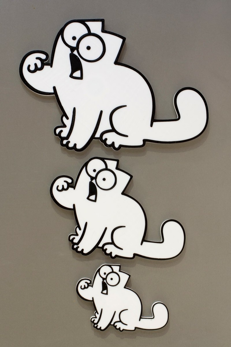 Simon's Cat fridge magnets V3 - Free 3D Print Model