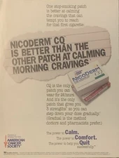 1997 NicoDerm CQ Patch Advertisement Page Quit Smoking Aid VTG 1990s PRINT AD