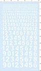 White Different Scale Size Fonts 2-3 0-9 Numbers Markings Water Slide Decal