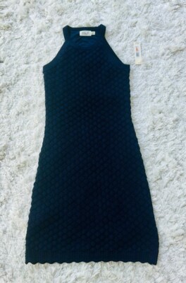 Crochet Navy Blue Eliza J NWT Dress M | eBay