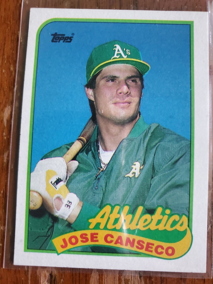 Jose Canseco - 1989 Topps ERROR Card - Stats Cutoff on Backside | eBay