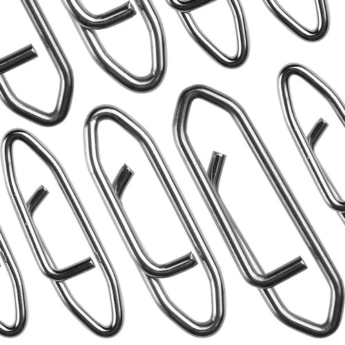 25pcs Stainless Steel Fishing Power Clips Quick Lure Change Snaps S / M / L - Picture 12 of 13