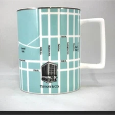 Tiffany & Co Manhattan Map Subway Coffee Tea Mug NYC New York From Japan