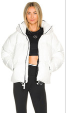 Adidas By Stella Mccartney Asmc White Short Puffer Coat Clowhi -rrp £425 (ad12)