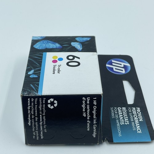 HP 60 Tri-color Original Ink Cartridge (CC643WN#140) EXP 03/22 - Afbeelding 6 van 9
