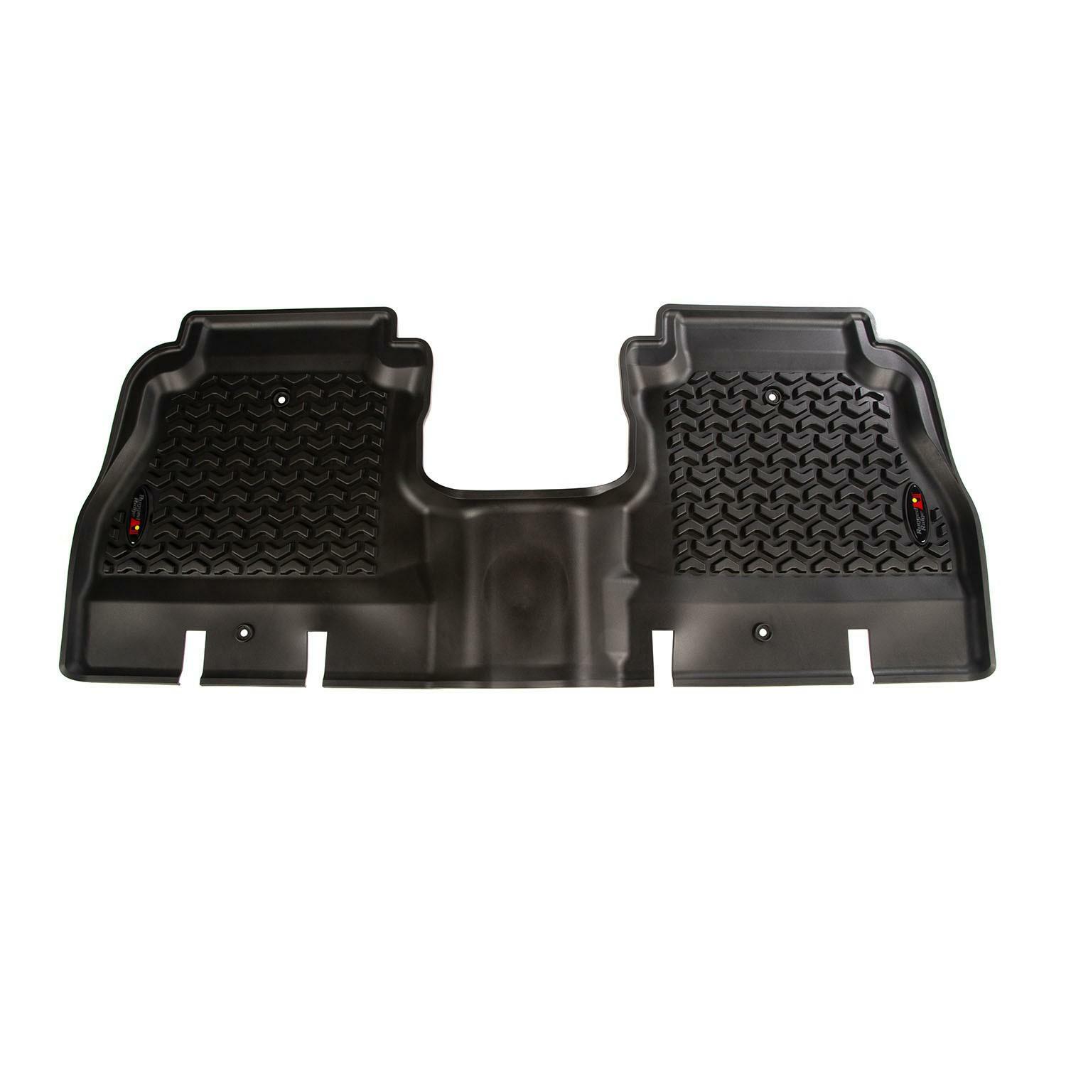 Tapis de sol arrière Jeep Wrangler JL 4 Dr noir protection caoutchouc auto 2018 2019 2020