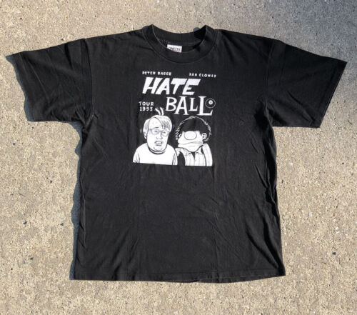 T-shirt vintage 1993 Hate Ball Peter Bagge Dan Clowes Tour L Your Flesh Punk années 90 - Photo 1/7