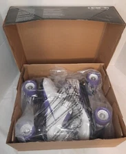 Roller Derby Women's Viper M-4 Quad Roller Skates U724W White / Purple Size 9