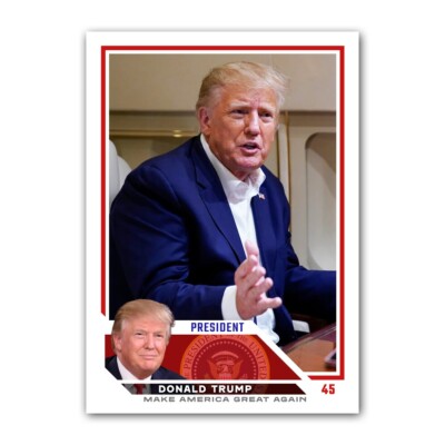 Donald Trump 2024 ACEO 2023 Style Election Novelty Custom Baseball Card MAGA USA