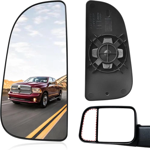 For Dodge Ram 1500 2500 3500 Drive Side Towing Mirror Spotter lower Glass 10-16