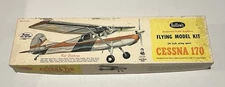 1961 GUILLOWS CESSNA 170 BALSA WOOD MODEL AIRPLANE KIT #302 J