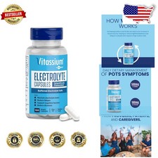 POTS Electrolyte Capsules, High Sodium Diet Aid, 100 Unflavored Salt Pills 500mg