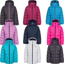 Trespass Unisex Kids Amira Full Zip Padded Winter Hooded Waterproof Jacket Coat
