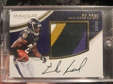 2016 IMMACULATE COLLECTION ED REED GAME USED PATCH 4 COLOR ON CARD AUTO /75 HOF