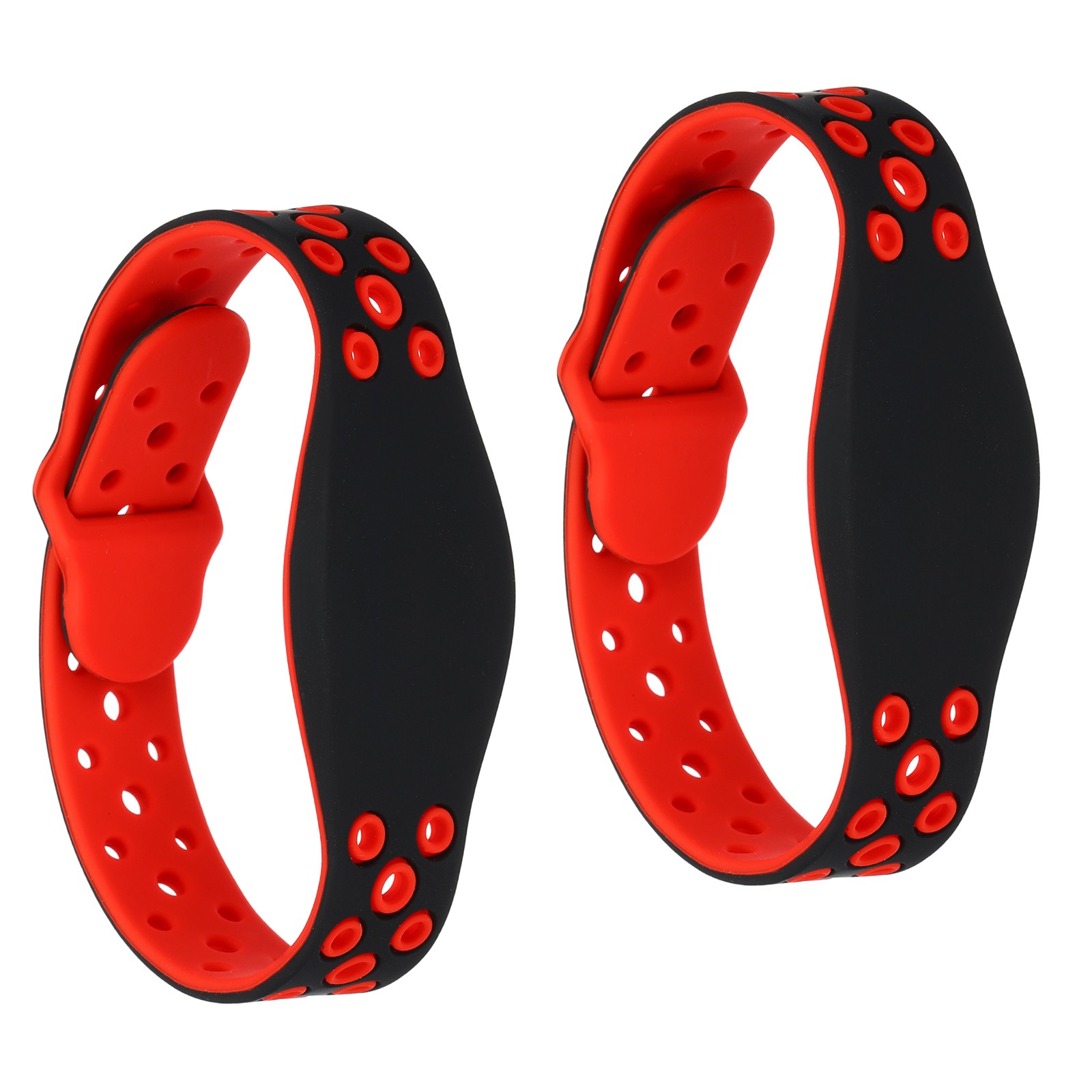 2 x RFID Silicone Wristbands 13.56MHZ Smart IC Card Bracelet Waterproof Red