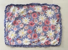 Pottery Barn Kids Standard Pillow Sham Big Colorful Daisy Flowers Print Ruffle 