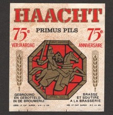 Primus Haacht Pils Beer Label, Haacht Brewery, Boortmeerbeek, Belgium