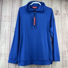 NEW Redvanly Chivas Golf Hoodie Mens Sz M  Mazarine Blue Wicking Stretch-knit
