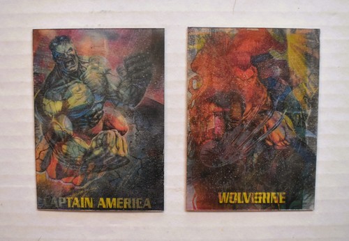 1995 Fleer Marvel Masterpieces Mirage Cards 1 & 2 - Picture 1 of 3