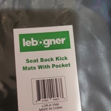 lebogner Seat Back Kick Mats with Pocket Black Seat Protector LOR-A-1066
