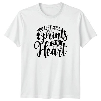 Du hast Pfotenabdrücke auf T-Shirt Haustier Denkmal Katzen Mitgefühl Geschenk für Sie und Ihn
