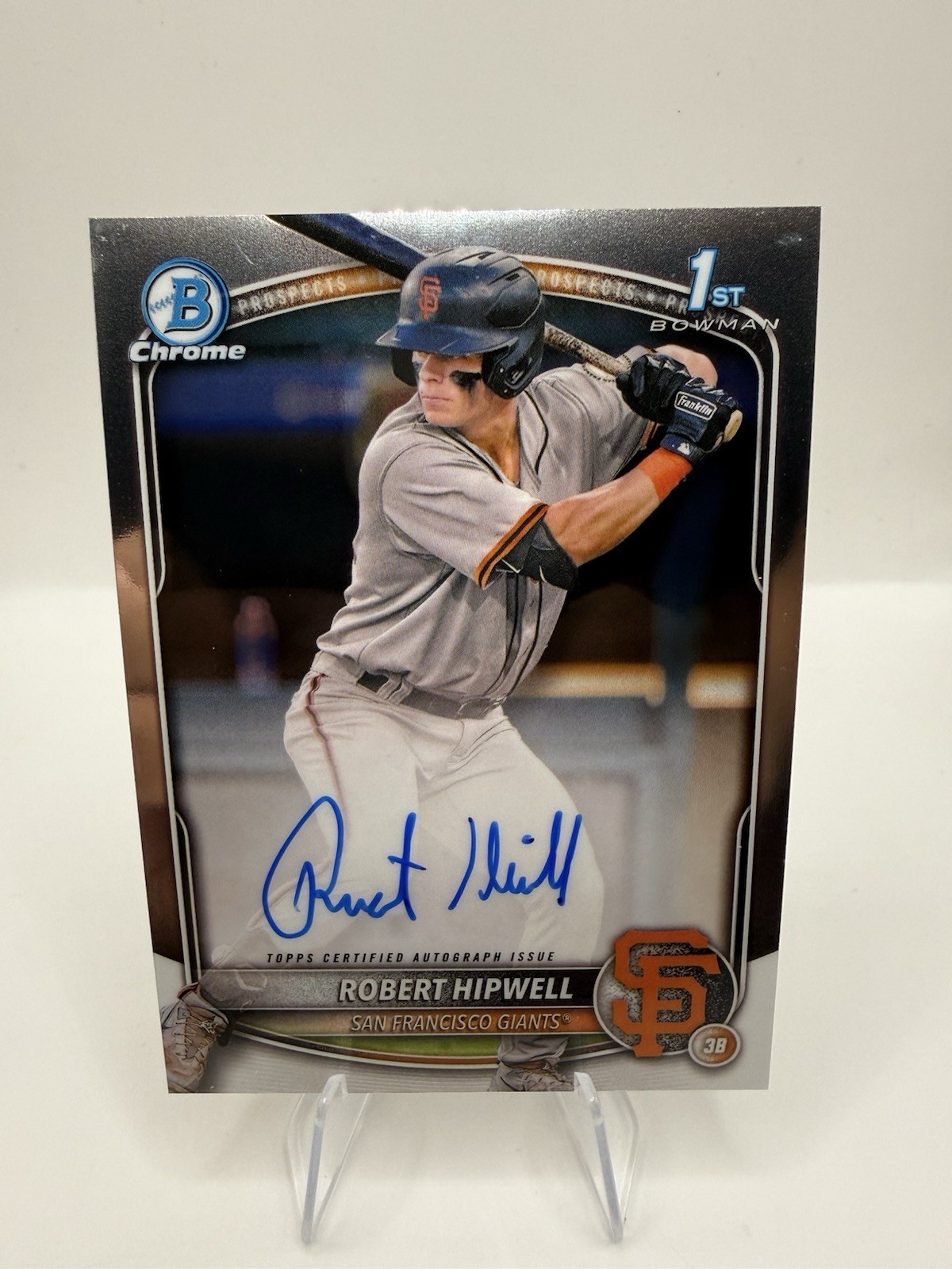 ROBERT HIPWELL 2025 BOWMAN CHROME 1ST AUTOGRAPH SAN FRANCISCO Giants #CPA-RH!!!
