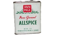 Vintage Ann Page Pure Ground Allspice Spice Tin, A & P Tea Co – S1