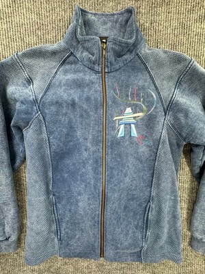 Graham Howard Designs Jacket Womens Small Full Zip Canada Embroidered Inukshuk
