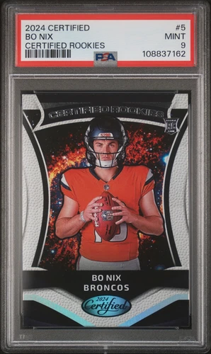 2024 Panini Certified Certified Rookies #5 Bo Nix RC PSA 9