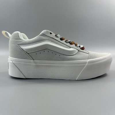 Vans Knu Stack Women Size 7 Off White Chunky Platform Skate Shoes Sneakers NEW