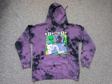 Rip n Dip Hoodie Mens Medium Purple Cat Sid Tie Dye Skater Outdoor Alien Bird