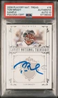 2008 PLAYOFF NATIONAL TREASURE SAMPLE #16 TOM BRADY PSA AUTHENTIC DNA AUTO 10