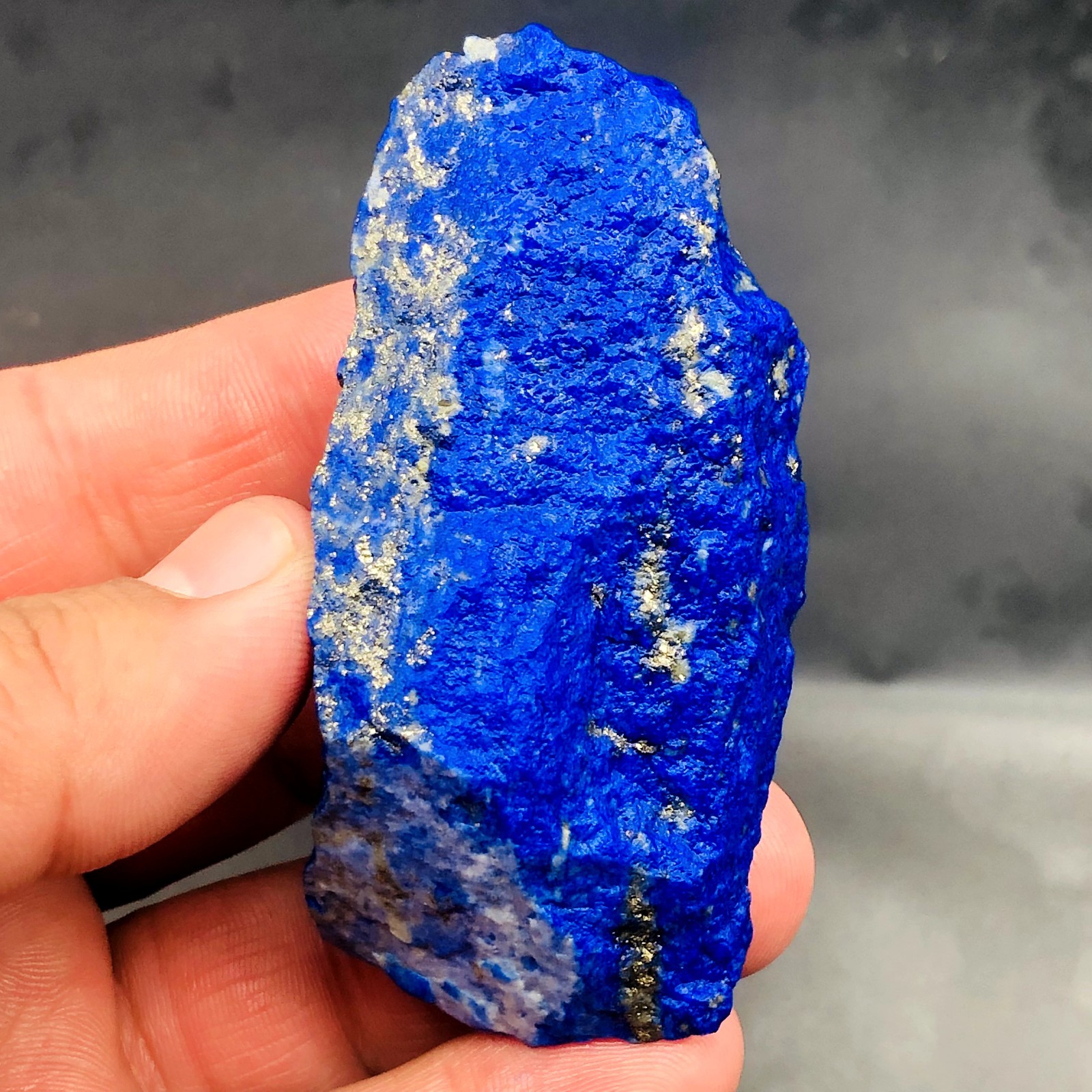 Natural A++ Madani Lapis Lazuli Raw Rough Stone w/ Pyrite 114  grams L421.....1