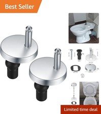 Universal Toilet Seat Fixings 2 Pack Stainless Steel Rubber Hinges Fittings