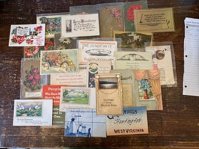 Vintage Postcards Lot Of 25 Various Topics Some Blank Some Used