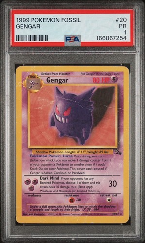 Gengar (Unlimited) graded PSA 1 for sale on eBay