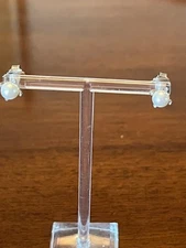 DAVID YURMAN STERLING PEARL SILVER WITH GOLD POSTS & DIAMOND STUD  EARRINGS