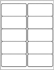 2" x 4" Mailing Labels 1000 Address Labels 100 Sheets Printable White Shipping