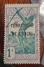 TIMBRE COLONIES FRANÇAISES / TERRITOIRE D’ININI N° 16