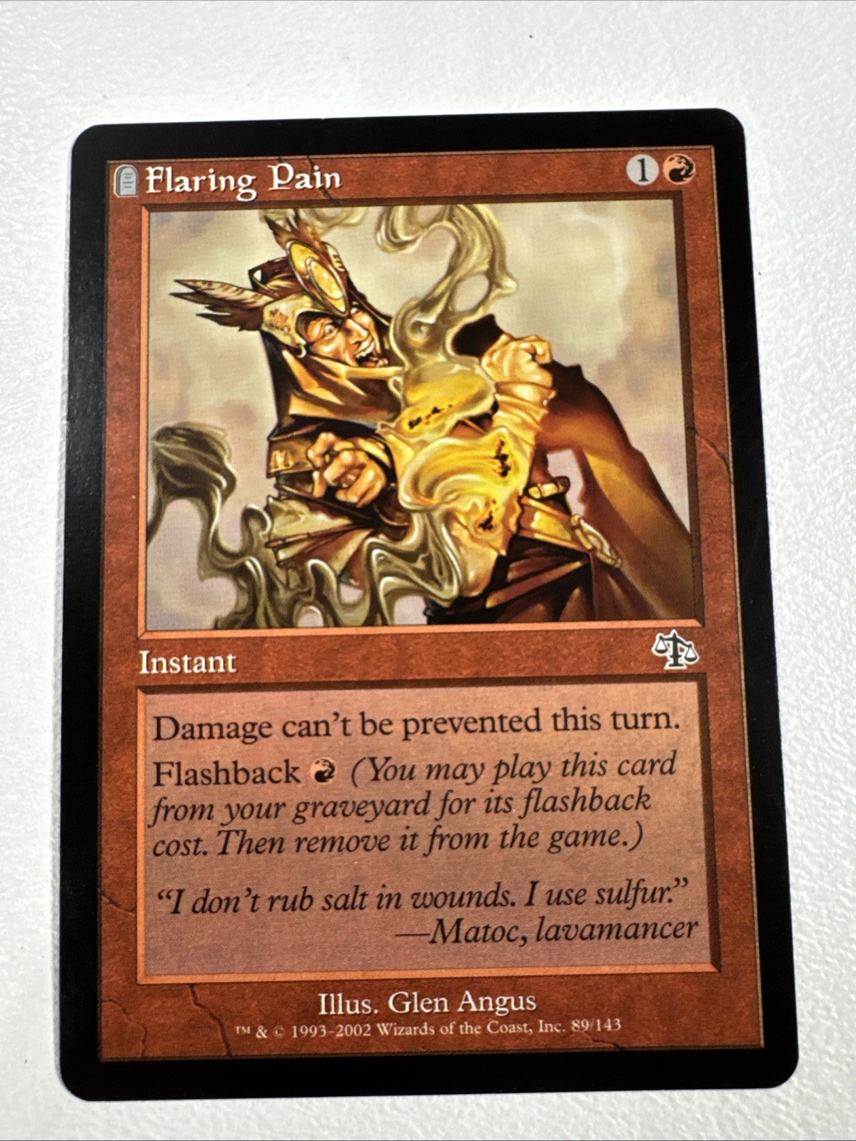 Flaring Pain - Regular #89 NM Judgment 2002 MTG