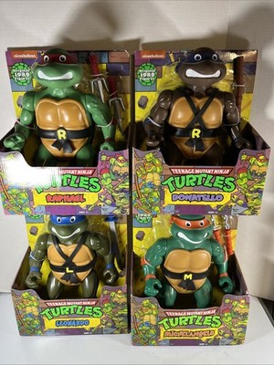 Teenage Mutant Ninja Turtles Giant 12'' 1989 Reissue Playmates Set of 4 Complete