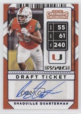 2020 Contenders Draft Picks Ticket Blue Foil Shaquille Quarterman #216 Auto 08lb