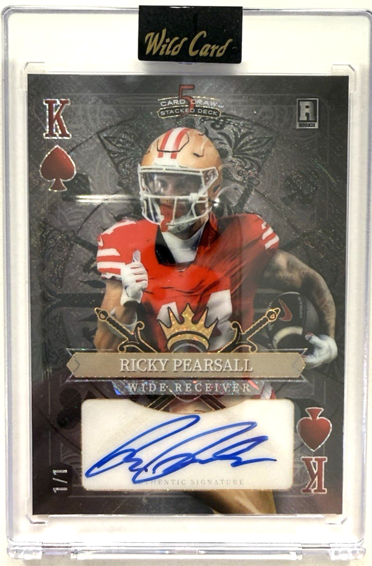 Ricky Pearsall Wild Card 5 Card Draw Stacked Deck Single Ace Autographs #RPA Base