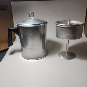 Vintage 1950s Aluminum CHILTON WARE 7 Cup Drip Coffee Pot Stovetop Camping 