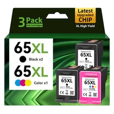 65XL Ink Cartridges for HP 65 ENVY 5000 5052 5055 Deskjet 2600 2652 2636 Printer
